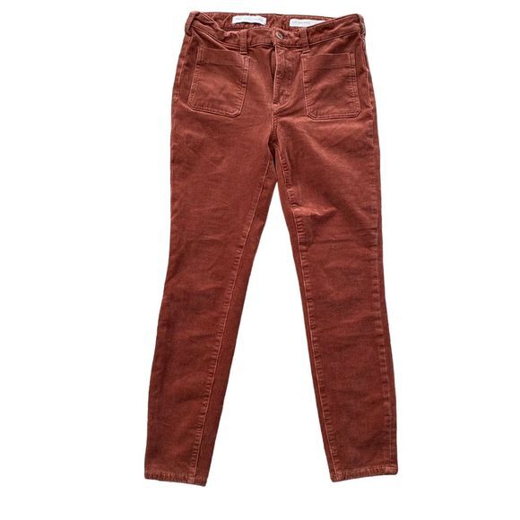 Pilcro and the Letterpress High-Rise Skinny Corduroy Pants Brown Size 28 - Picture 1 of 4